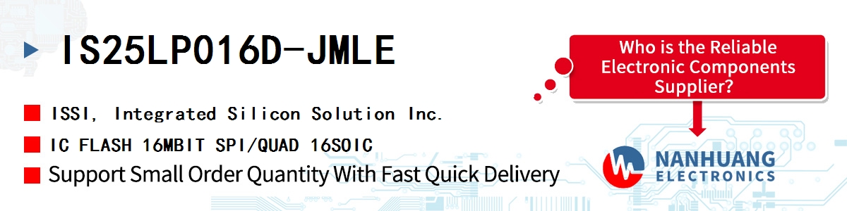 IS25LP016D-JMLE ISSI IC FLASH 16MBIT SPI/QUAD 16SOIC