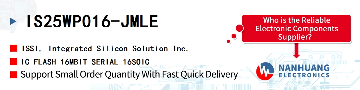 IS25WP016-JMLE ISSI IC FLASH 16MBIT SERIAL 16SOIC