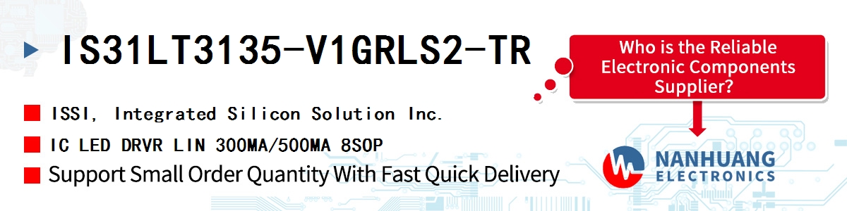 IS31LT3135-V1GRLS2-TR ISSI IC LED DRVR LIN 300MA/500MA 8SOP