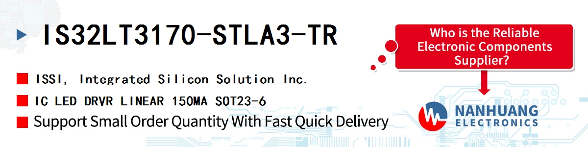 IS32LT3170-STLA3-TR ISSI IC LED DRVR LINEAR 150MA SOT23-6