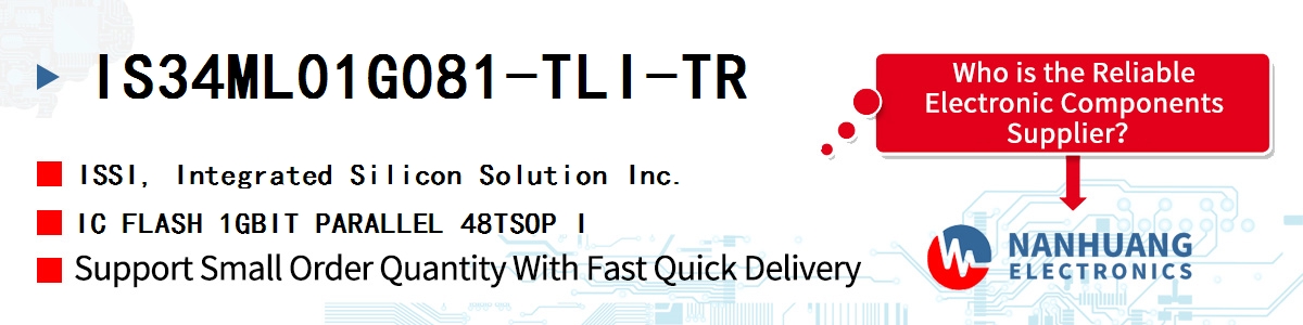 IS34ML01G081-TLI-TR ISSI IC FLASH 1GBIT PARALLEL 48TSOP I