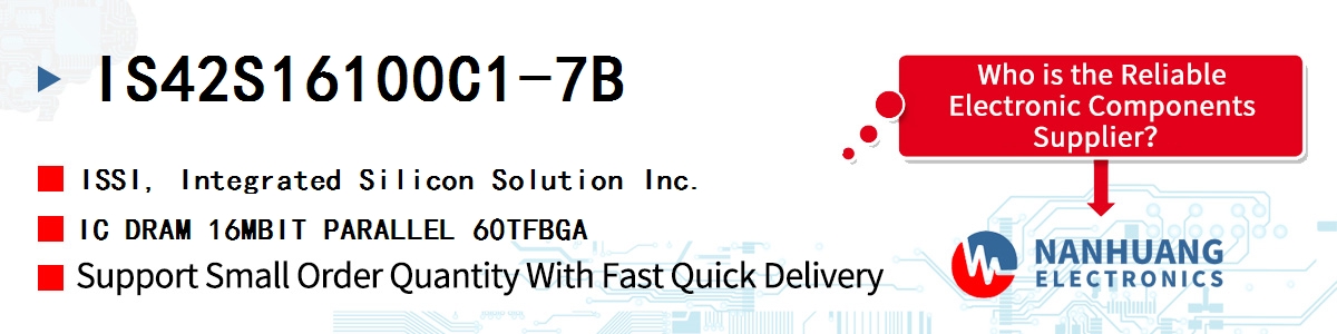 IS42S16100C1-7B ISSI IC DRAM 16MBIT PARALLEL 60TFBGA