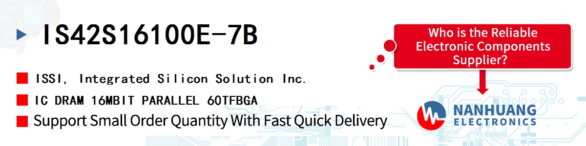 IS42S16100E-7B ISSI IC DRAM 16MBIT PARALLEL 60TFBGA