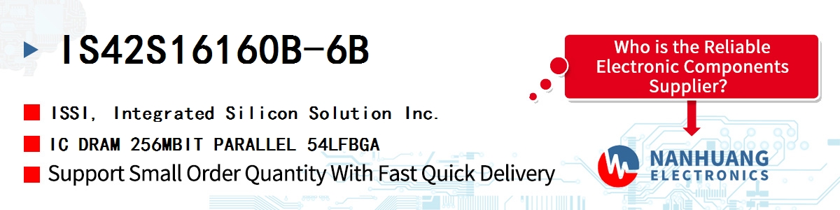 IS42S16160B-6B ISSI IC DRAM 256MBIT PARALLEL 54LFBGA