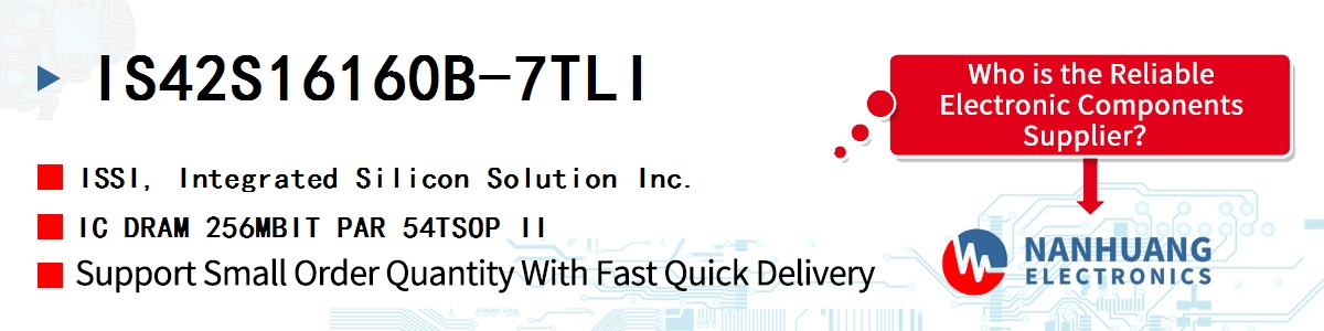 IS42S16160B-7TLI ISSI IC DRAM 256MBIT PAR 54TSOP II