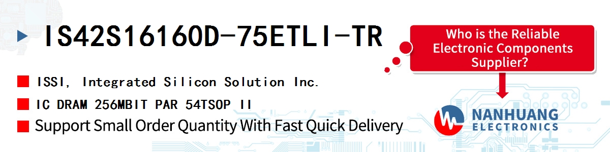 IS42S16160D-75ETLI-TR ISSI IC DRAM 256MBIT PAR 54TSOP II