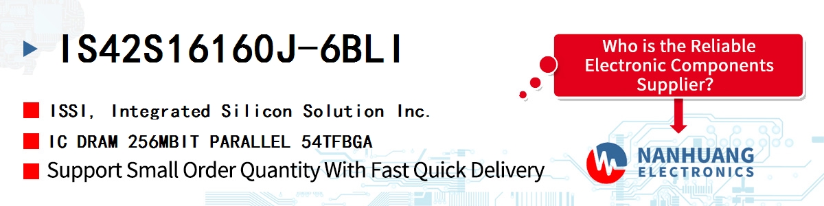 IS42S16160J-6BLI ISSI IC DRAM 256MBIT PARALLEL 54TFBGA