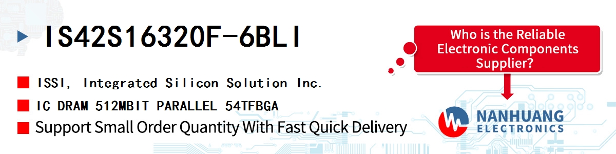 IS42S16320F-6BLI ISSI IC DRAM 512MBIT PARALLEL 54TFBGA