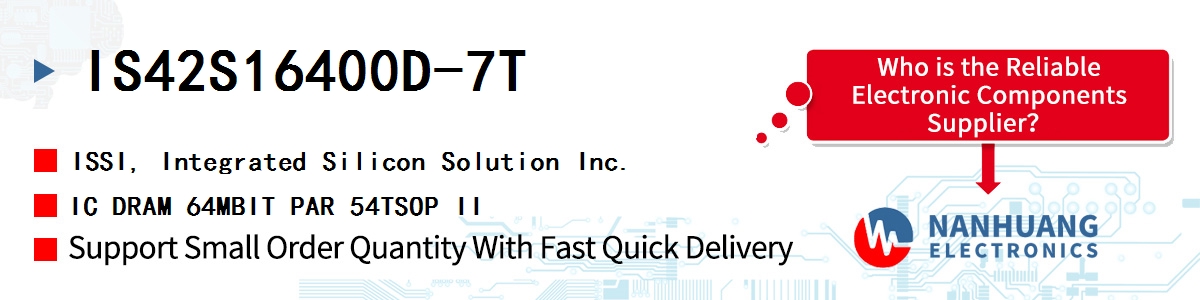 IS42S16400D-7T ISSI IC DRAM 64MBIT PAR 54TSOP II