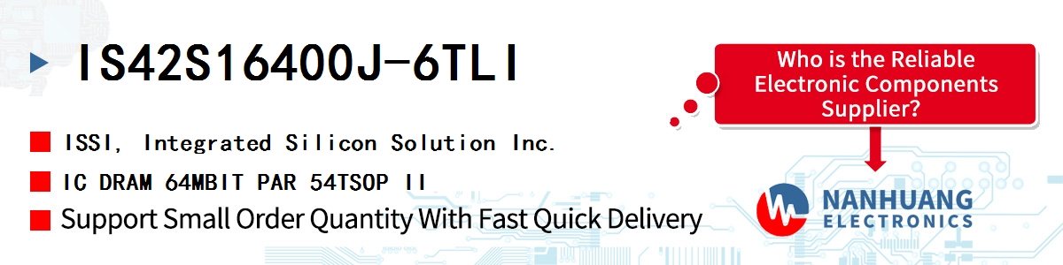 IS42S16400J-6TLI ISSI IC DRAM 64MBIT PAR 54TSOP II