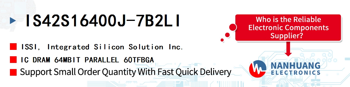 IS42S16400J-7B2LI ISSI IC DRAM 64MBIT PARALLEL 60TFBGA