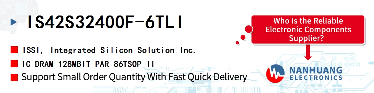 IS42S32400F-6TLI ISSI IC DRAM 128MBIT PAR 86TSOP II