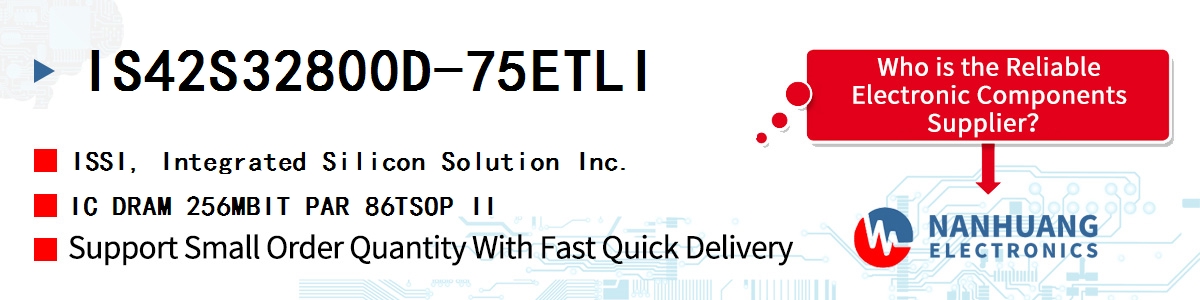 IS42S32800D-75ETLI ISSI IC DRAM 256MBIT PAR 86TSOP II