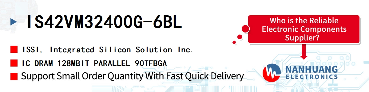 IS42VM32400G-6BL ISSI IC DRAM 128MBIT PARALLEL 90TFBGA