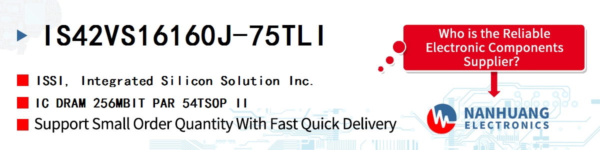 IS42VS16160J-75TLI ISSI IC DRAM 256MBIT PAR 54TSOP II