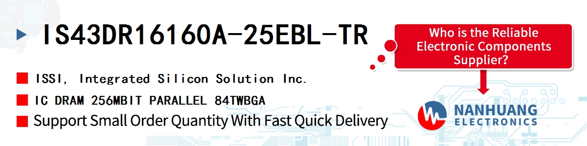 IS43DR16160A-25EBL-TR ISSI IC DRAM 256MBIT PARALLEL 84TWBGA