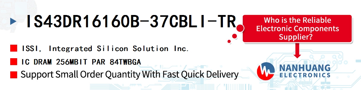 IS43DR16160B-37CBLI-TR ISSI IC DRAM 256MBIT PAR 84TWBGA