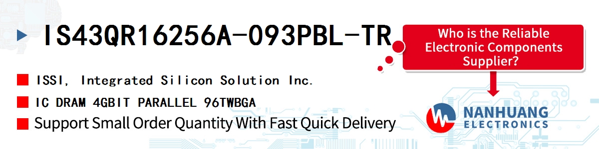 IS43QR16256A-093PBL-TR ISSI IC DRAM 4GBIT PARALLEL 96TWBGA