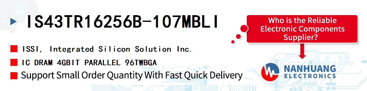 IS43TR16256B-107MBLI ISSI IC DRAM 4GBIT PARALLEL 96TWBGA