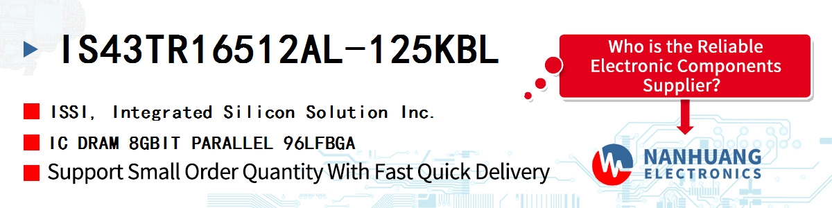 IS43TR16512AL-125KBL ISSI IC DRAM 8GBIT PARALLEL 96LFBGA