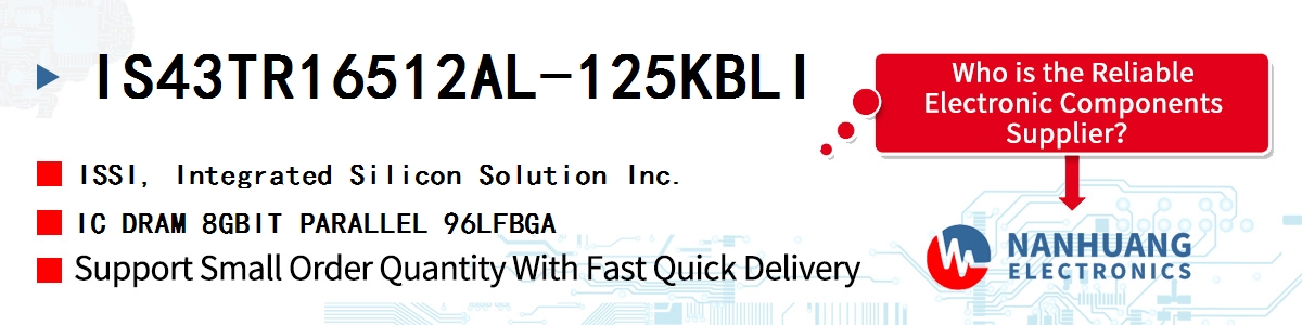 IS43TR16512AL-125KBLI ISSI IC DRAM 8GBIT PARALLEL 96LFBGA