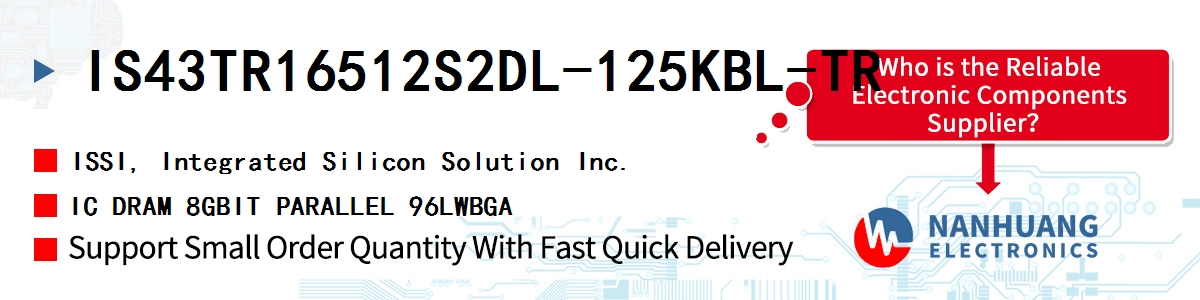 IS43TR16512S2DL-125KBL-TR ISSI IC DRAM 8GBIT PARALLEL 96LWBGA