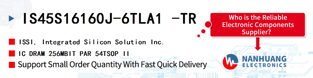 IS45S16160J-6TLA1 -TR ISSI IC DRAM 256MBIT PAR 54TSOP II