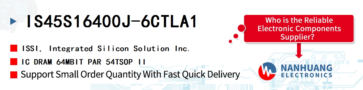 IS45S16400J-6CTLA1 ISSI IC DRAM 64MBIT PAR 54TSOP II