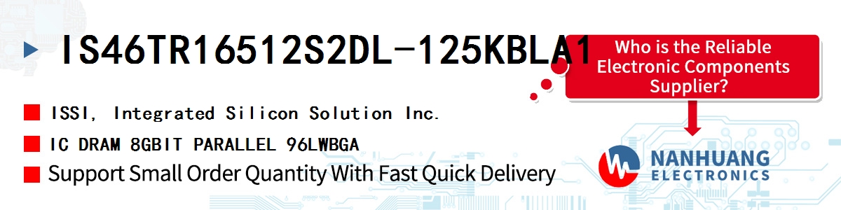 IS46TR16512S2DL-125KBLA1 ISSI IC DRAM 8GBIT PARALLEL 96LWBGA