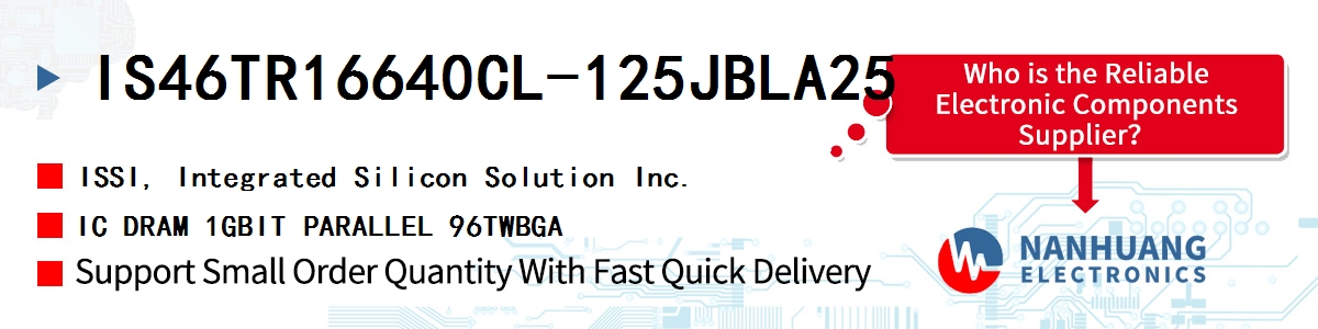 IS46TR16640CL-125JBLA25 ISSI IC DRAM 1GBIT PARALLEL 96TWBGA