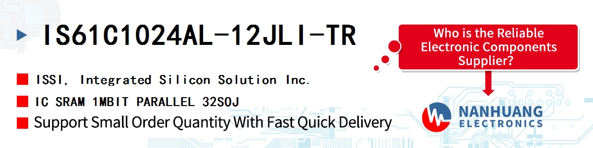 IS61C1024AL-12JLI-TR ISSI IC SRAM 1MBIT PARALLEL 32SOJ