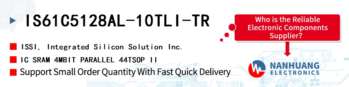 IS61C5128AL-10TLI-TR ISSI IC SRAM 4MBIT PARALLEL 44TSOP II