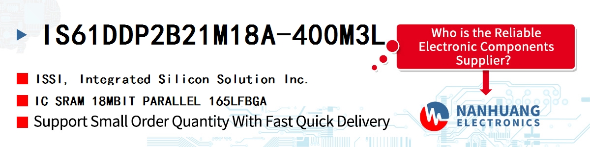 IS61DDP2B21M18A-400M3L ISSI IC SRAM 18MBIT PARALLEL 165LFBGA