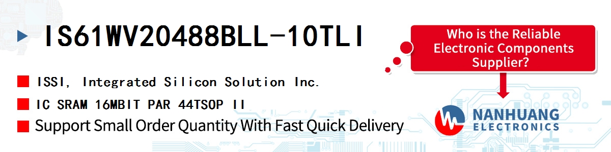 IS61WV20488BLL-10TLI ISSI IC SRAM 16MBIT PAR 44TSOP II