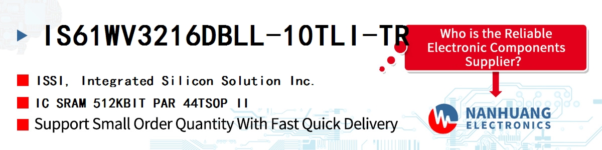 IS61WV3216DBLL-10TLI-TR ISSI IC SRAM 512KBIT PAR 44TSOP II