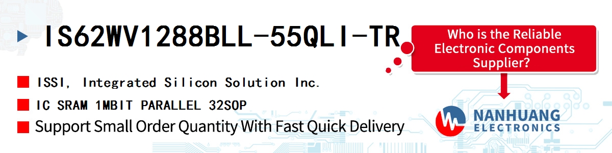 IS62WV1288BLL-55QLI-TR ISSI IC SRAM 1MBIT PARALLEL 32SOP