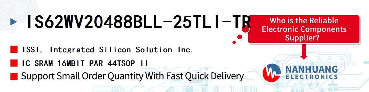 IS62WV20488BLL-25TLI-TR ISSI IC SRAM 16MBIT PAR 44TSOP II