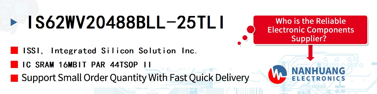 IS62WV20488BLL-25TLI ISSI IC SRAM 16MBIT PAR 44TSOP II