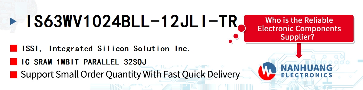 IS63WV1024BLL-12JLI-TR ISSI IC SRAM 1MBIT PARALLEL 32SOJ