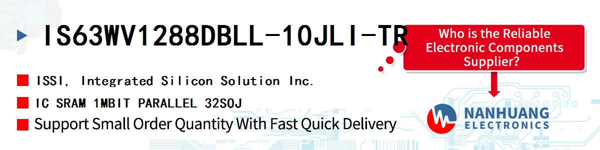 IS63WV1288DBLL-10JLI-TR ISSI IC SRAM 1MBIT PARALLEL 32SOJ